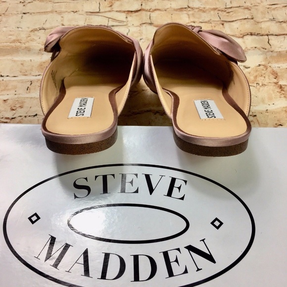 ❌SOLD❌ [Steve Madden] Pink Bow Flats Slip On Mules - Picture 6 of 8